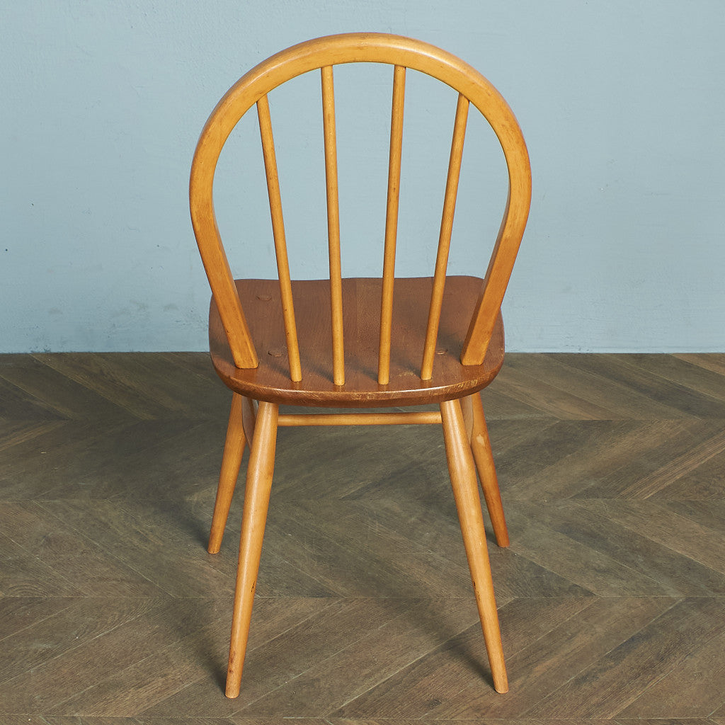 ERCOL Vintage 4-Spoke Hoop Back Chair / Round Gold Label #78669