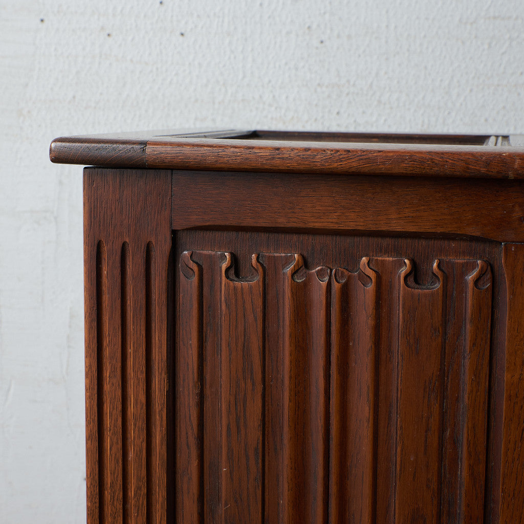 [67252] British classic oak blanket box