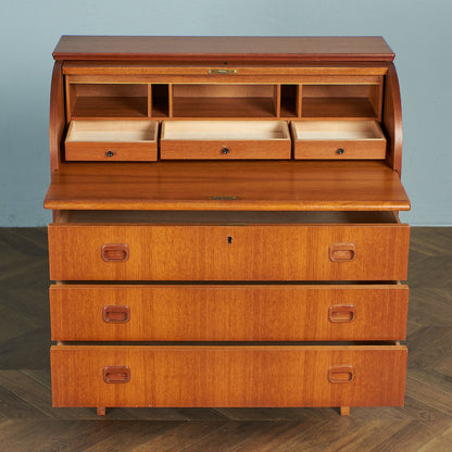 Markaryds Mobelindustri Vintage Roll Top Writing Bureau #79401