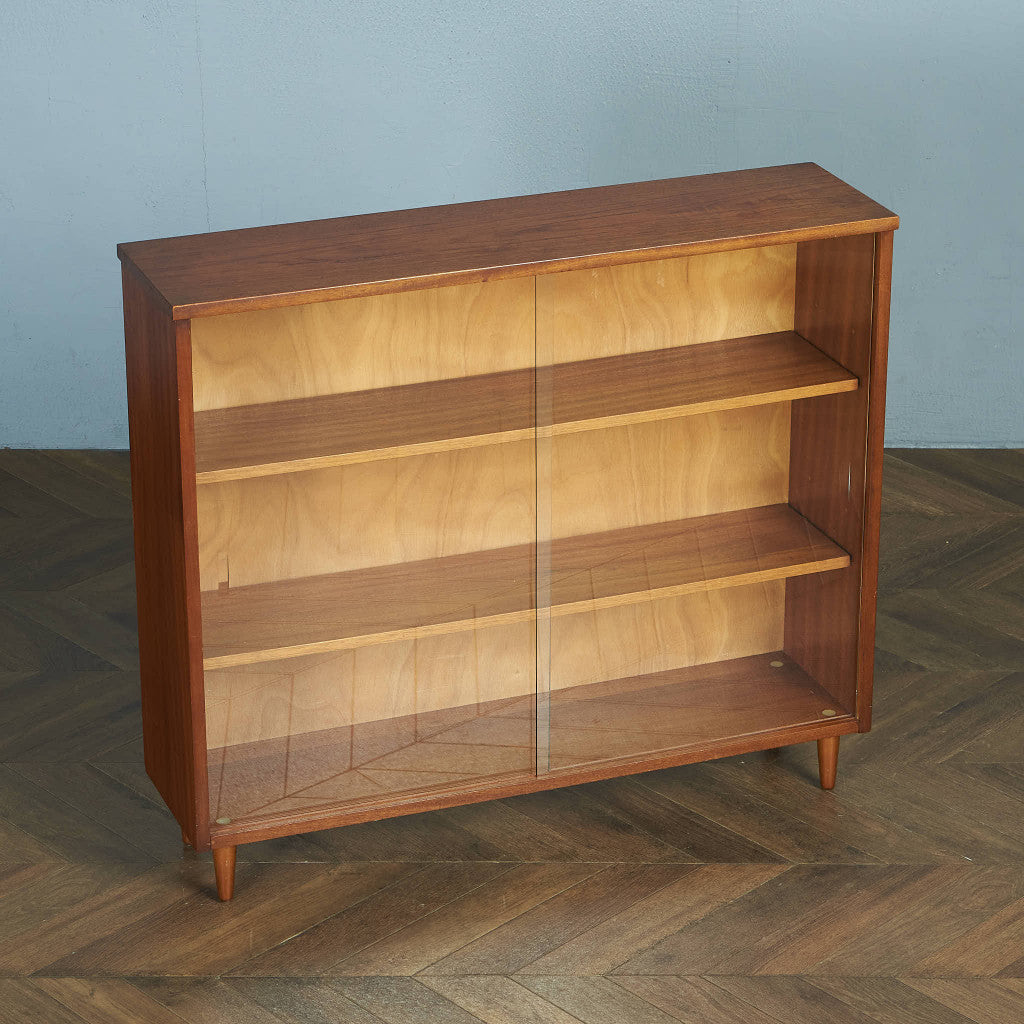 JONELLE Vintage Narrow Bookcase / Glass Cabinet #83855