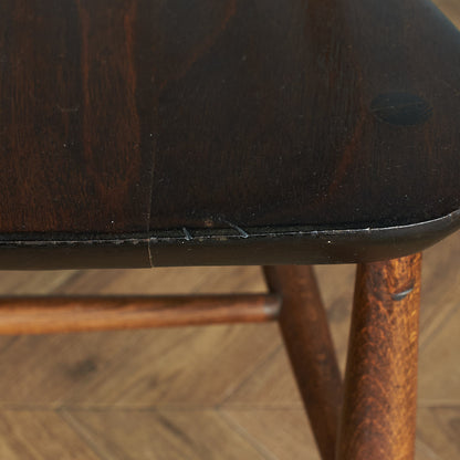 [66028][ERCOL] Vintage hoop back chair / 5 spokes, violin seat, straight legs