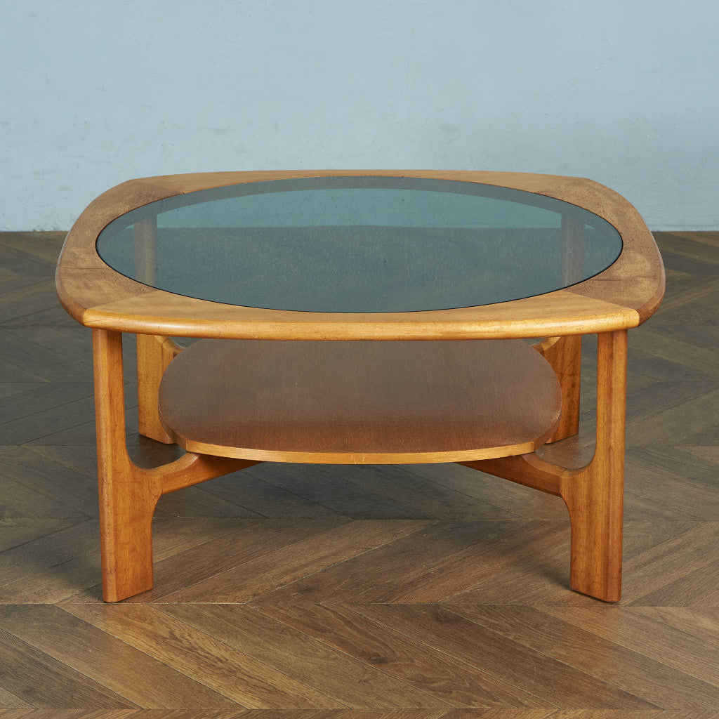 British vintage glass top coffee table/center table #83885