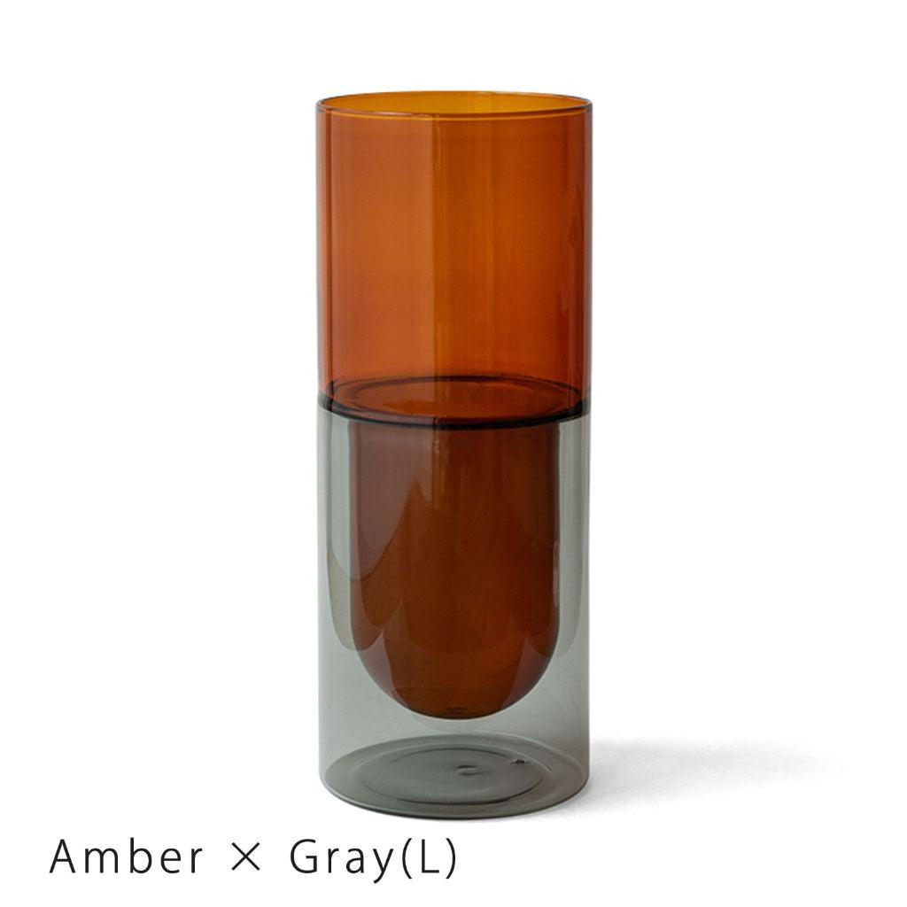 DW VASE Lsize / Amber×Gray