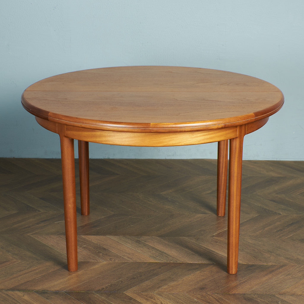 British vintage extension round dining table #79607