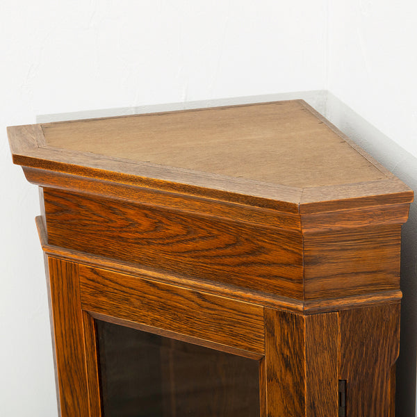 オーク材 コーナーキャビネット