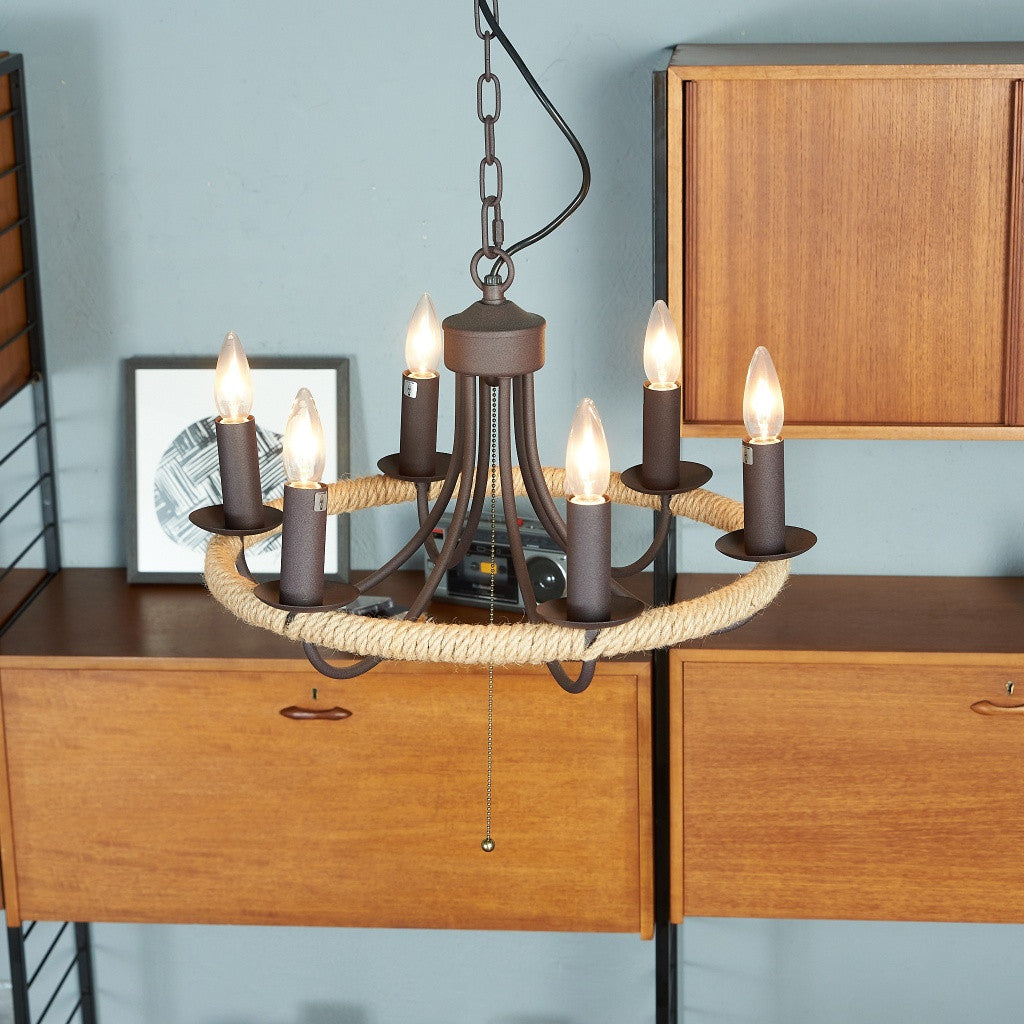 CIRCLE ROPE CHANDELIER