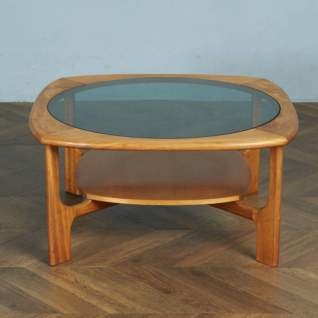 British vintage glass top coffee table/center table #83885