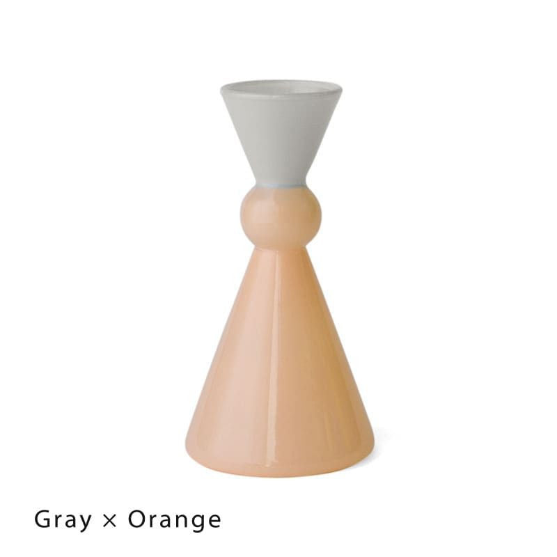 MINI VASE TWO TONE / Gray×Orange