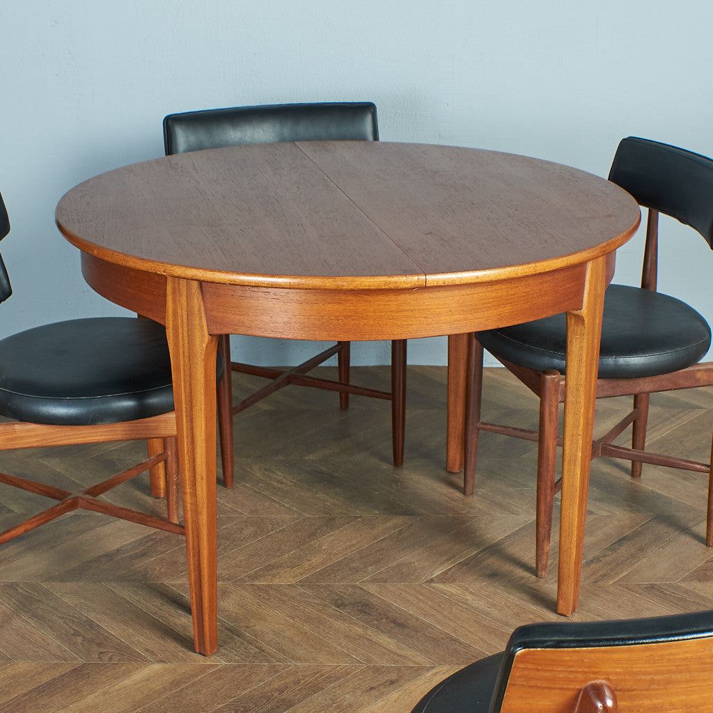 British vintage extension round dining table #74385
