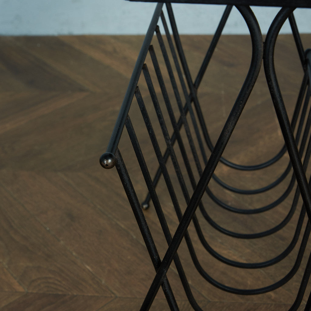 Belgian vintage tile top magazine rack #81782