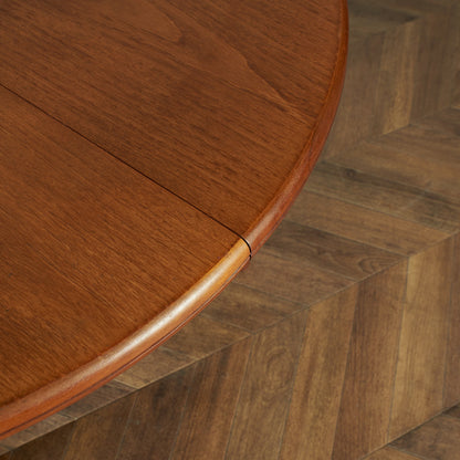 British vintage extension round dining table #79607