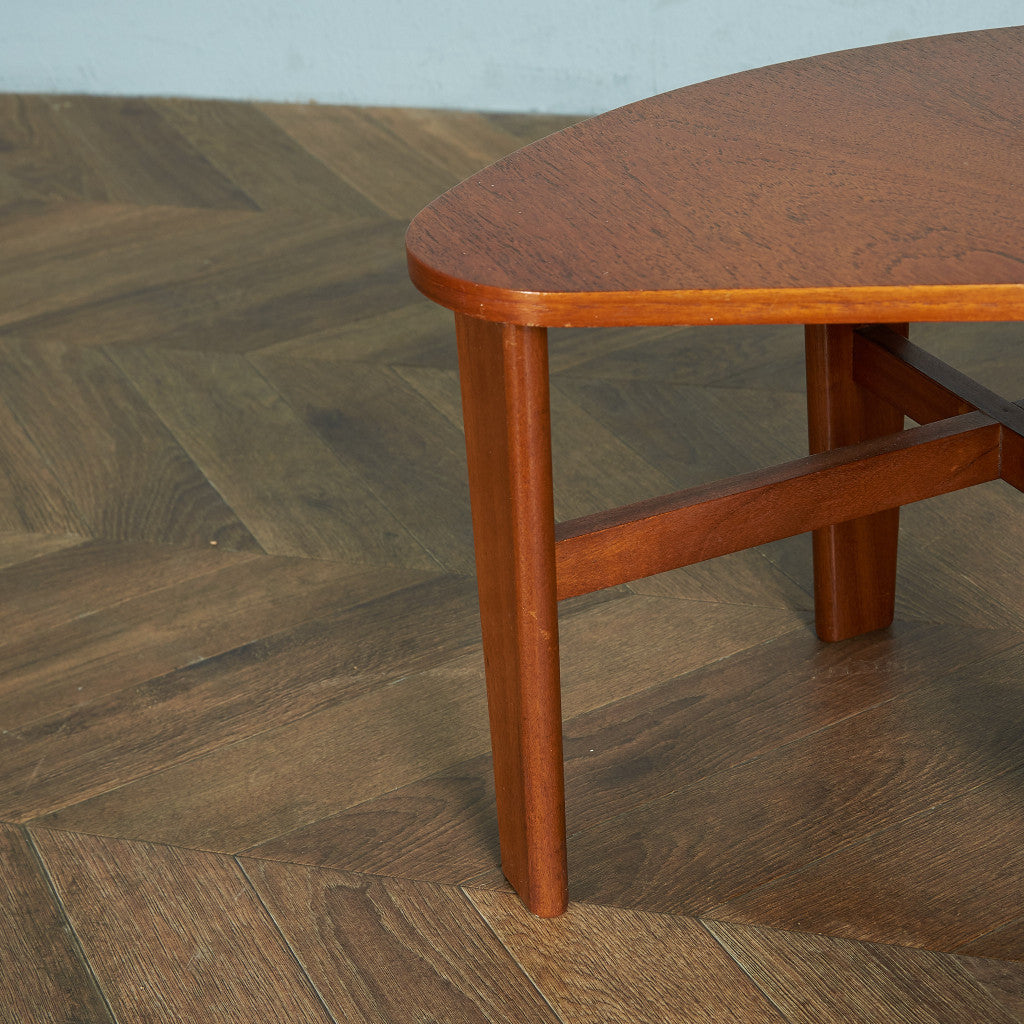 British vintage smoked glass top nesting coffee table #81668