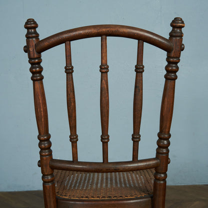 Antique British rattan side chair #81788