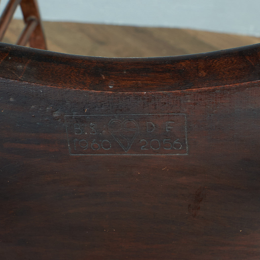 [66028][ERCOL] Vintage hoop back chair / 5 spokes, violin seat, straight legs