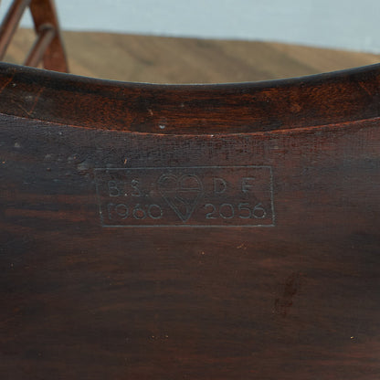 [66028][ERCOL] Vintage hoop back chair / 5 spokes, violin seat, straight legs