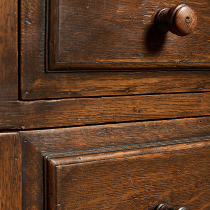 英国 クラシック オーク材 3段チェスト