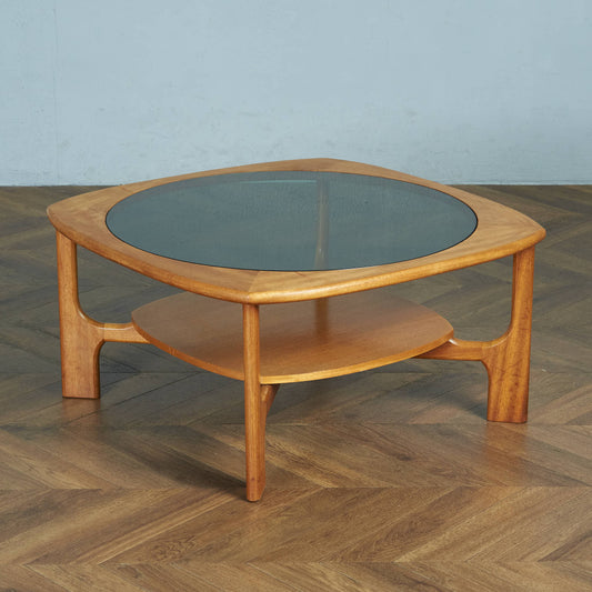 British vintage glass top coffee table/center table #83885