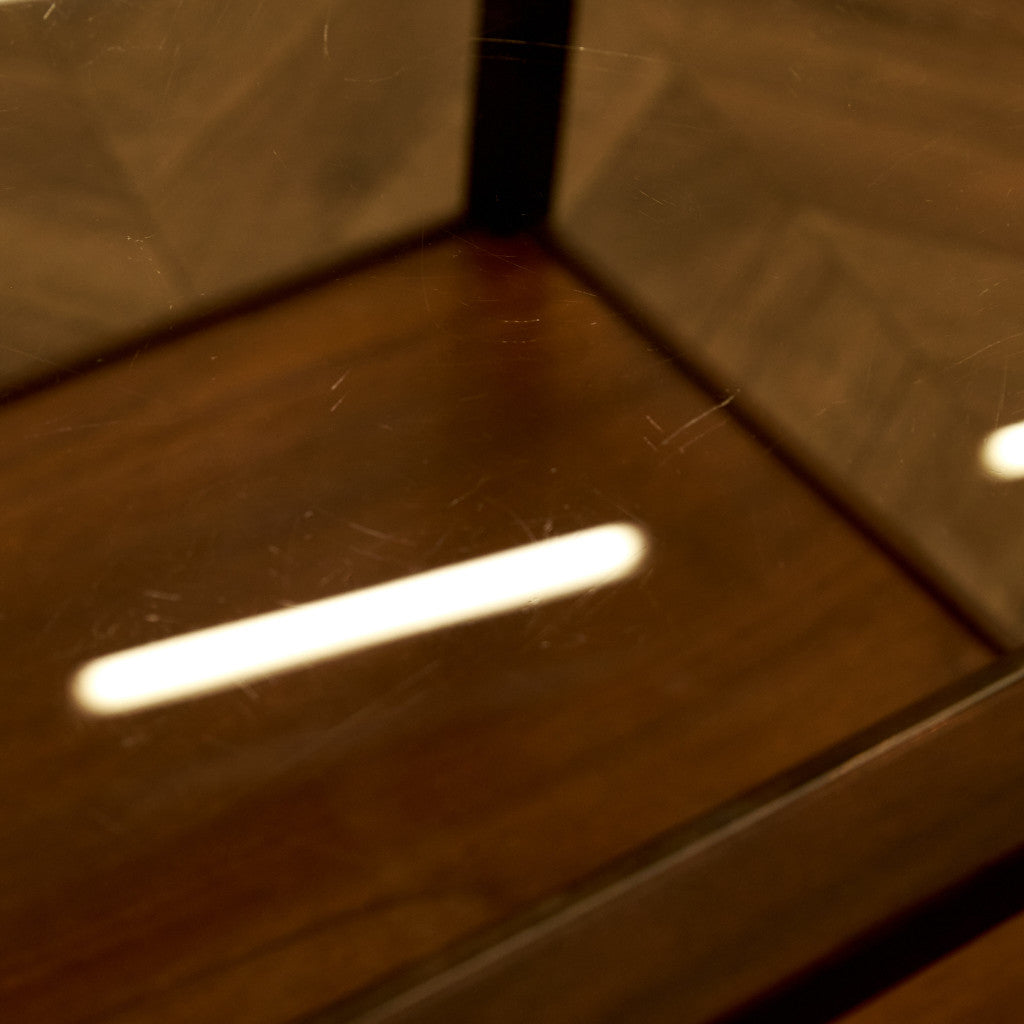 イギリス ヴィンテージ ガラストップ コーヒーテーブル #87066
