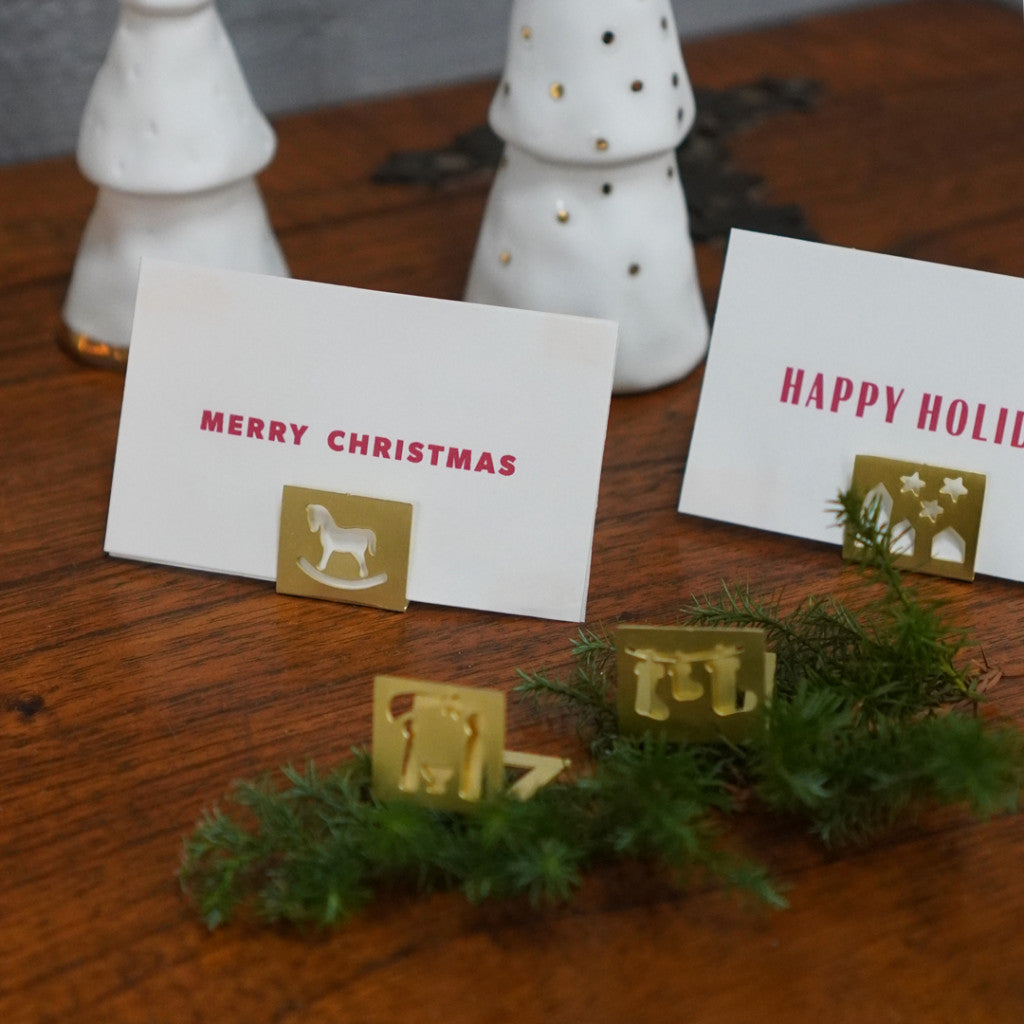 Christmas corner card holder / SetB