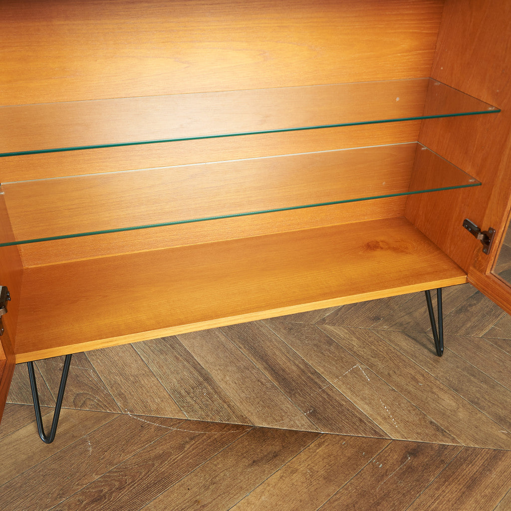 BEAVER&amp;TAPLEY Vintage Bookcase / Custom Iron Hairpin Legs #80443