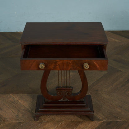 British Classic Harp Motif Side Table #81678