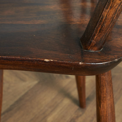 [66028][ERCOL] Vintage hoop back chair / 5 spokes, violin seat, straight legs