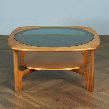 British vintage glass top coffee table/center table #83885
