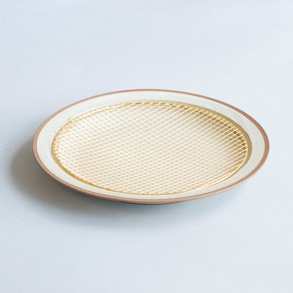 amime プレートL / WHITE 純金網
