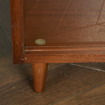 JONELLE Vintage Narrow Bookcase / Glass Cabinet #83855