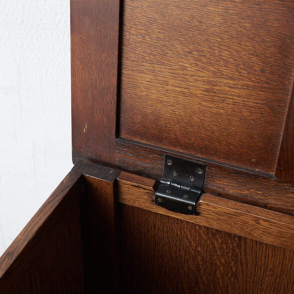[67252] British classic oak blanket box