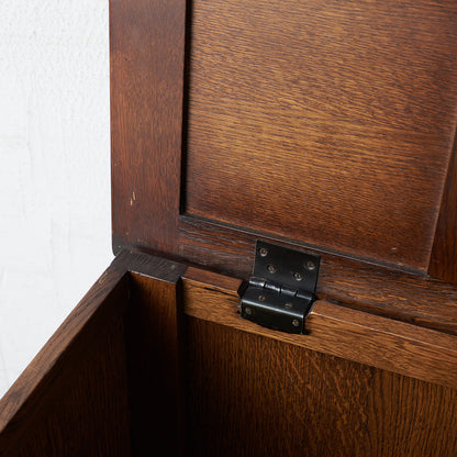 [67252] British classic oak blanket box