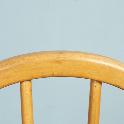 ERCOL Vintage 4-Spoke Hoop Back Chair / Round Gold Label #78669
