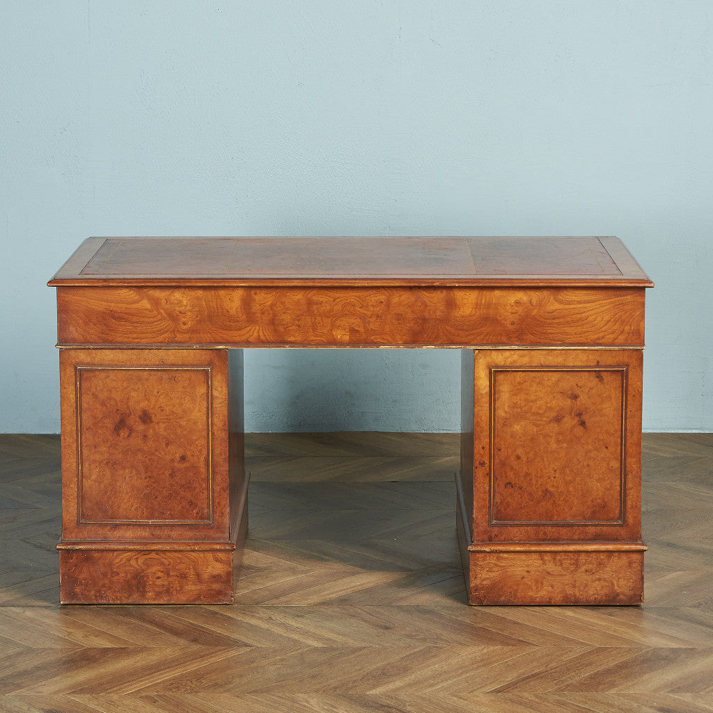 British classic walnut double-sided desk #81874