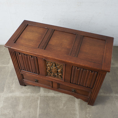 [67252] British classic oak blanket box