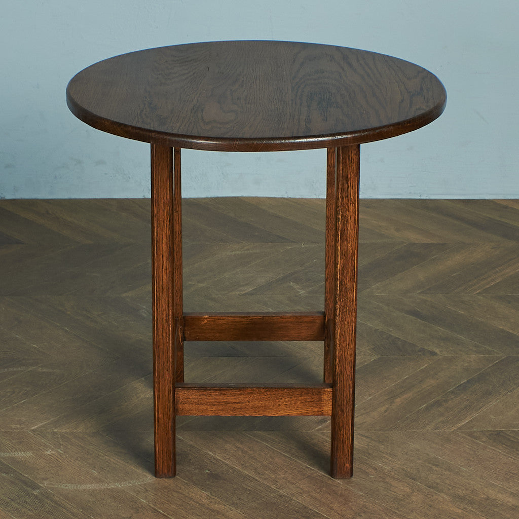 British classic solid oak side table #74989