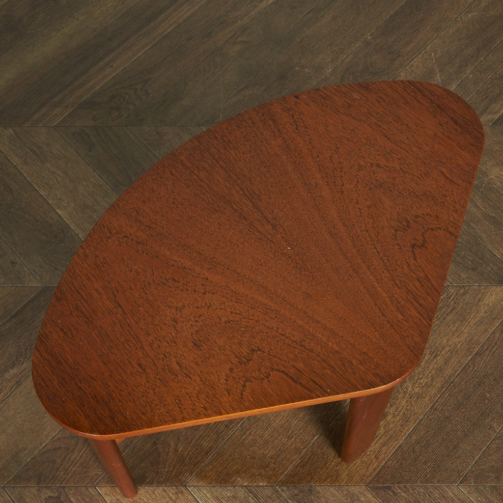 British vintage smoked glass top nesting coffee table #81668