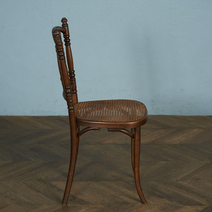 Antique British rattan side chair #81788