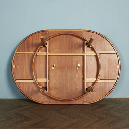 British vintage extension round dining table #79607