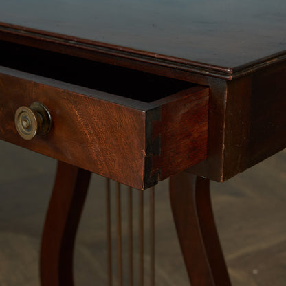 British Classic Harp Motif Side Table #81678