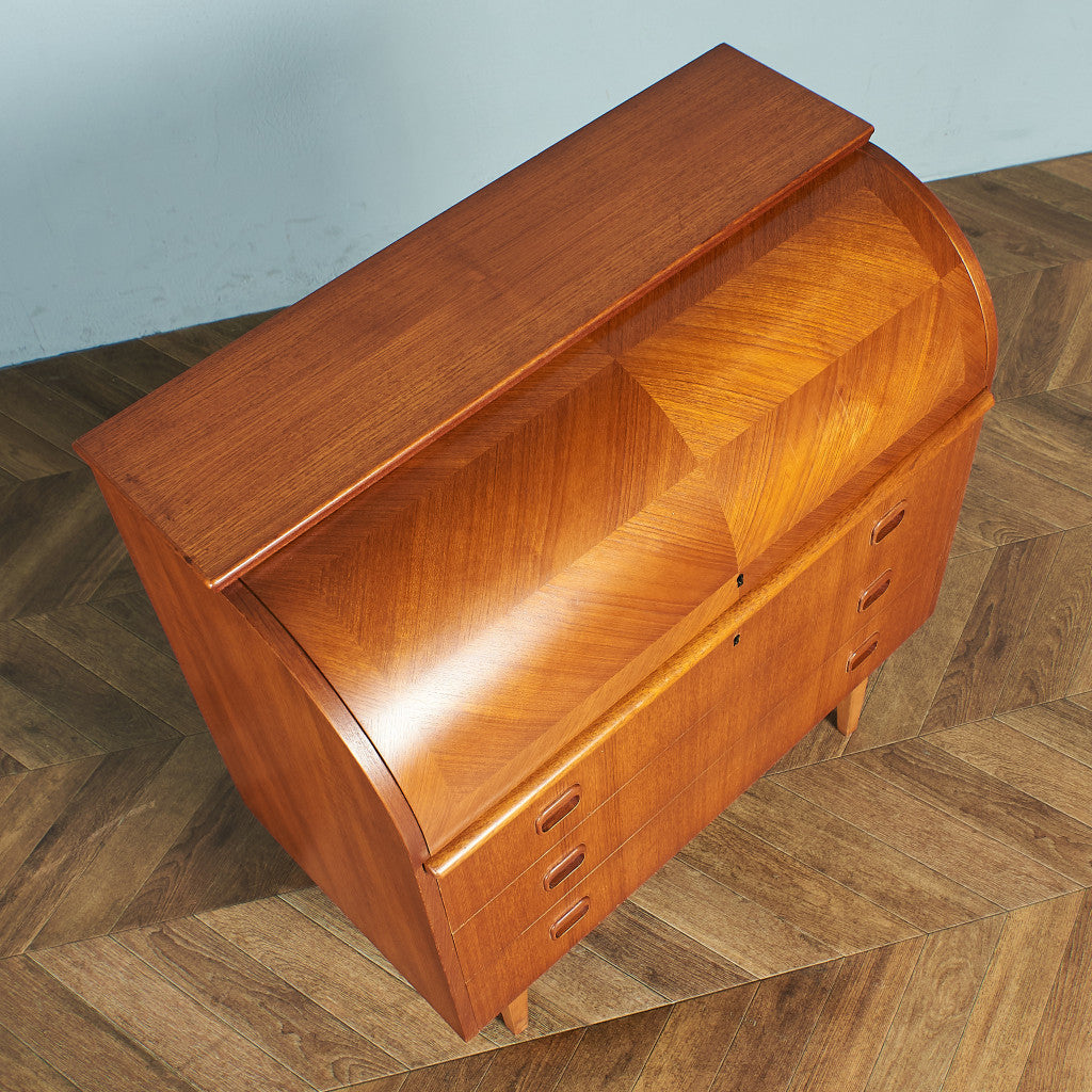 Markaryds Mobelindustri Vintage Roll Top Writing Bureau #79401