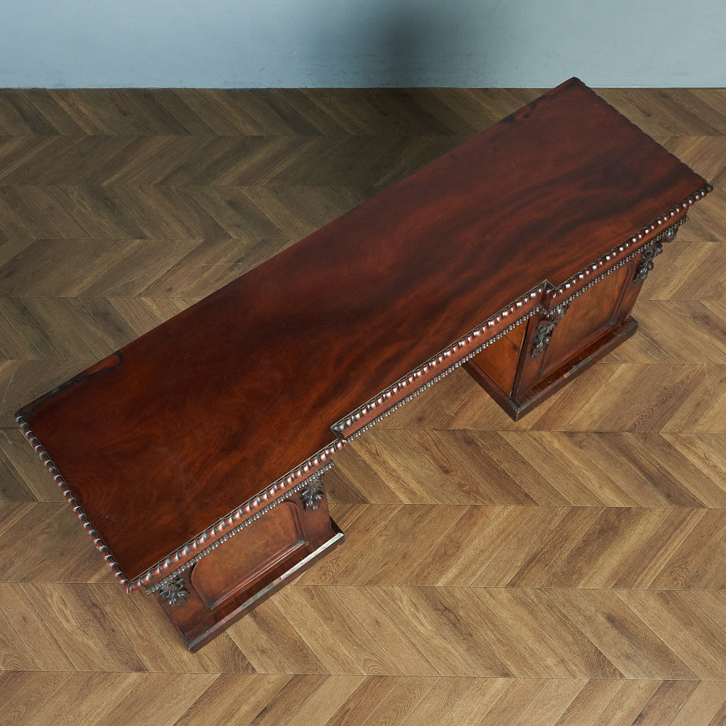 British classic walnut double-sided desk #81816