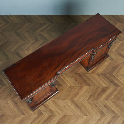 British classic walnut double-sided desk #81816