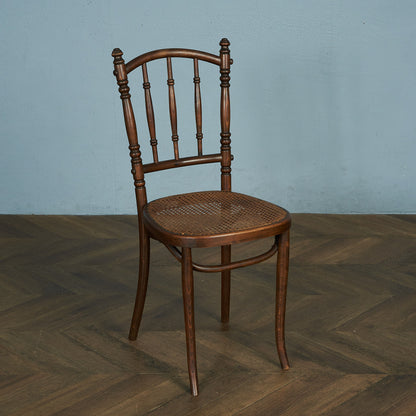Antique British rattan side chair #81788