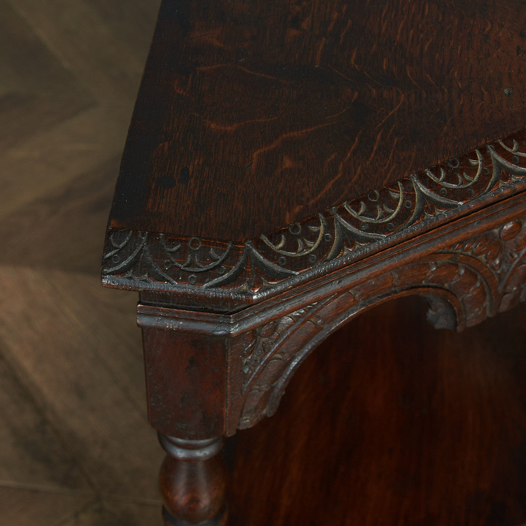 British classic oak side table #80476