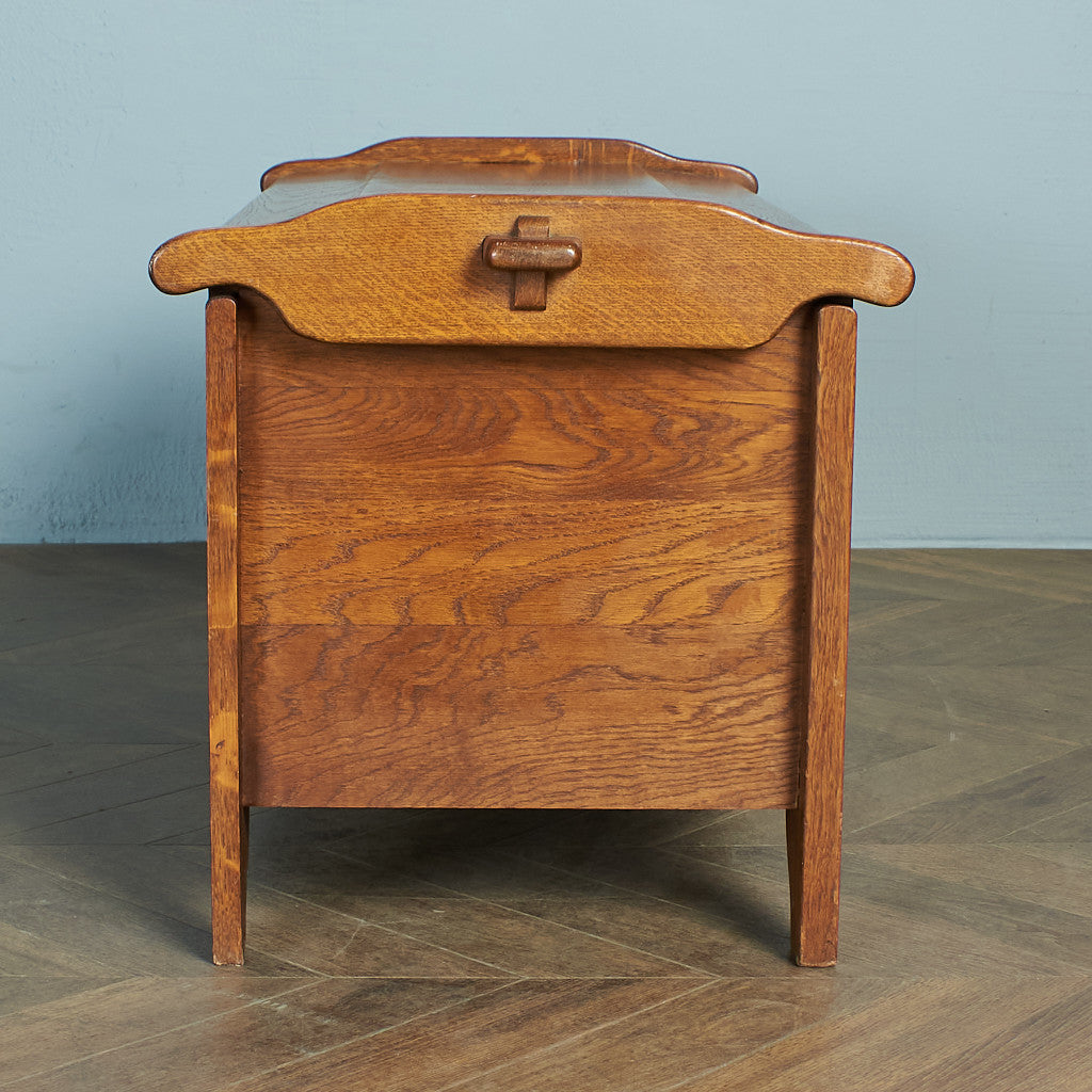 英国クラシック オーク材 ブランケットボックス