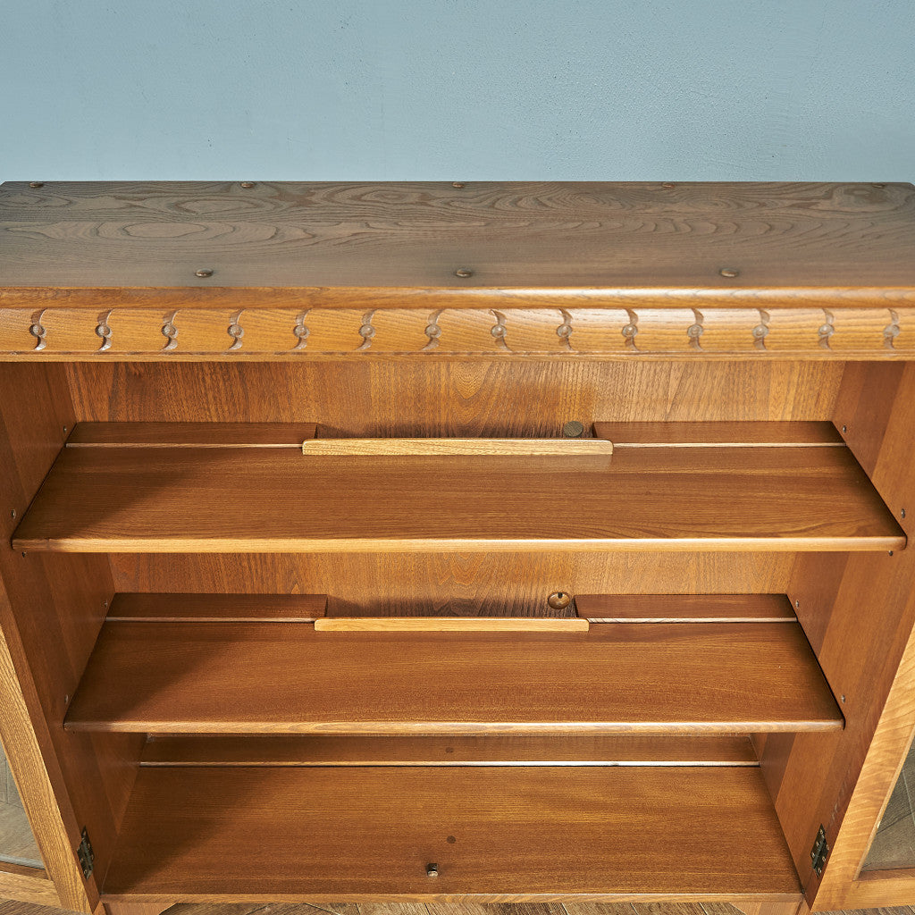 ERCOL Old Colonial MURAL Glass Bookcase #80464