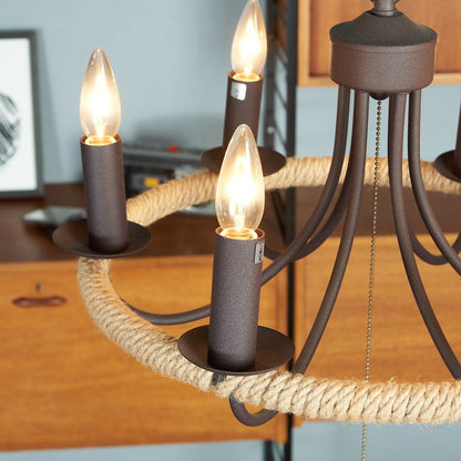 CIRCLE ROPE CHANDELIER