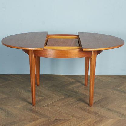 British vintage extension round dining table #74385