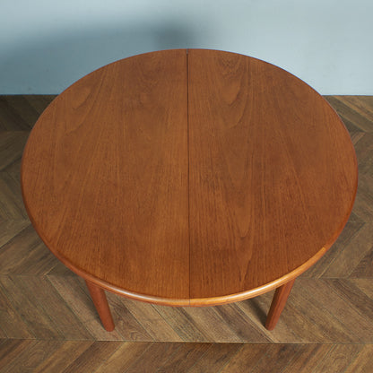 British vintage extension round dining table #79607