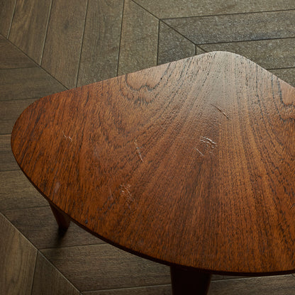 British vintage smoked glass top nesting coffee table #81668